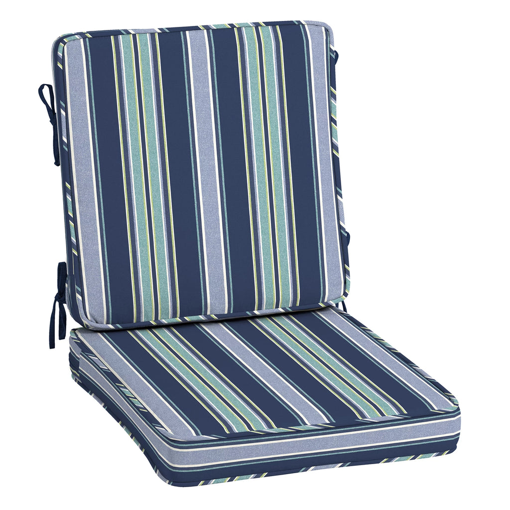 Sapphire Aurora Blue Stripe Outdoor Chair Cushion J165572