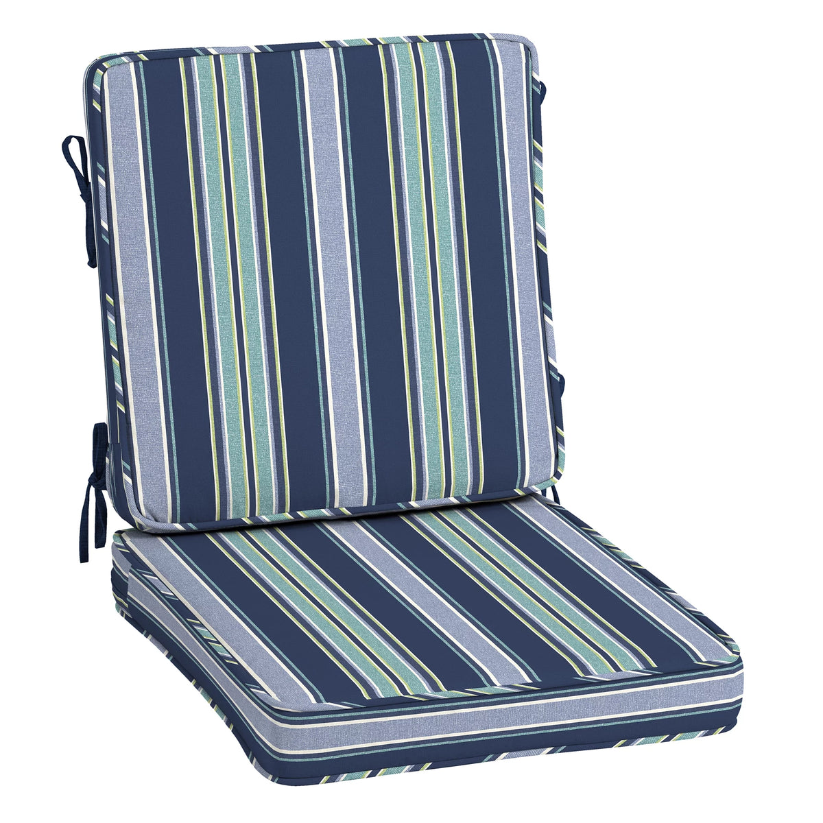 Sapphire Aurora Blue Stripe Outdoor Chair Cushion J165572