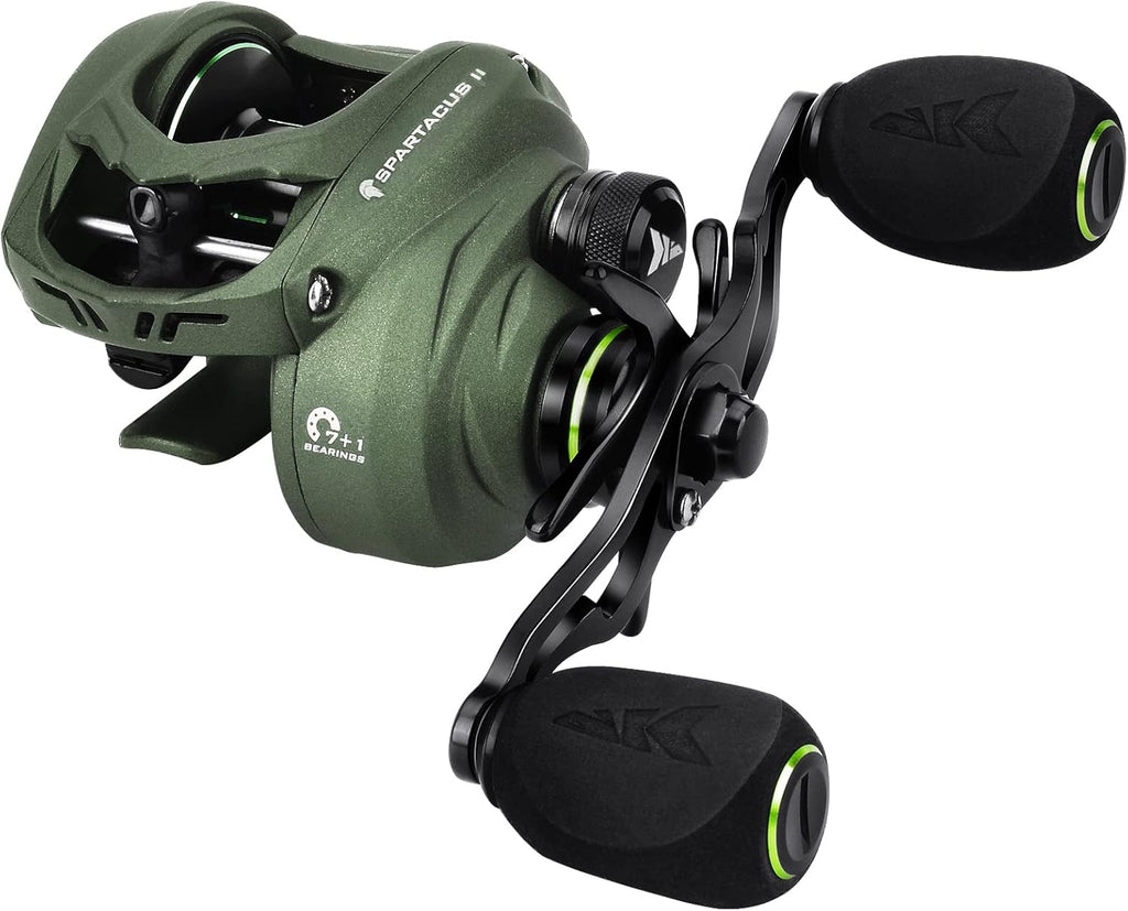 6oz Ultralight Baitcasting Fishing Reel, 17.6 LB Carbon Fiber Drag, 7.2:1 Gear Ratio, Pack of 2 J15320