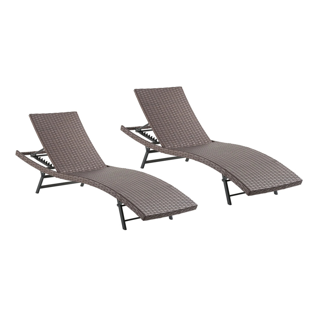 Wicker Outdoor Chaise Lounge, Set of 2 P188021