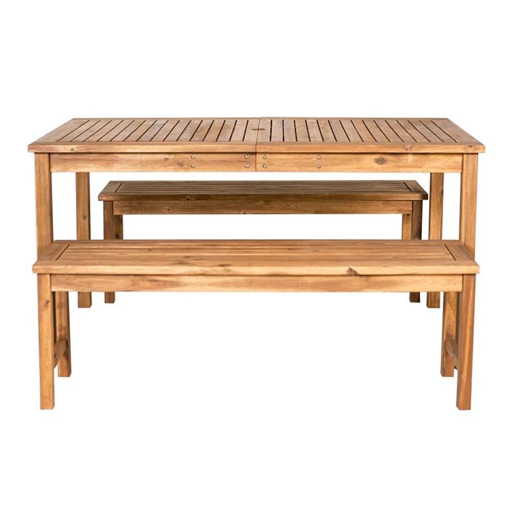 Acacia Wood 3-Piece Patio Dining Set D919