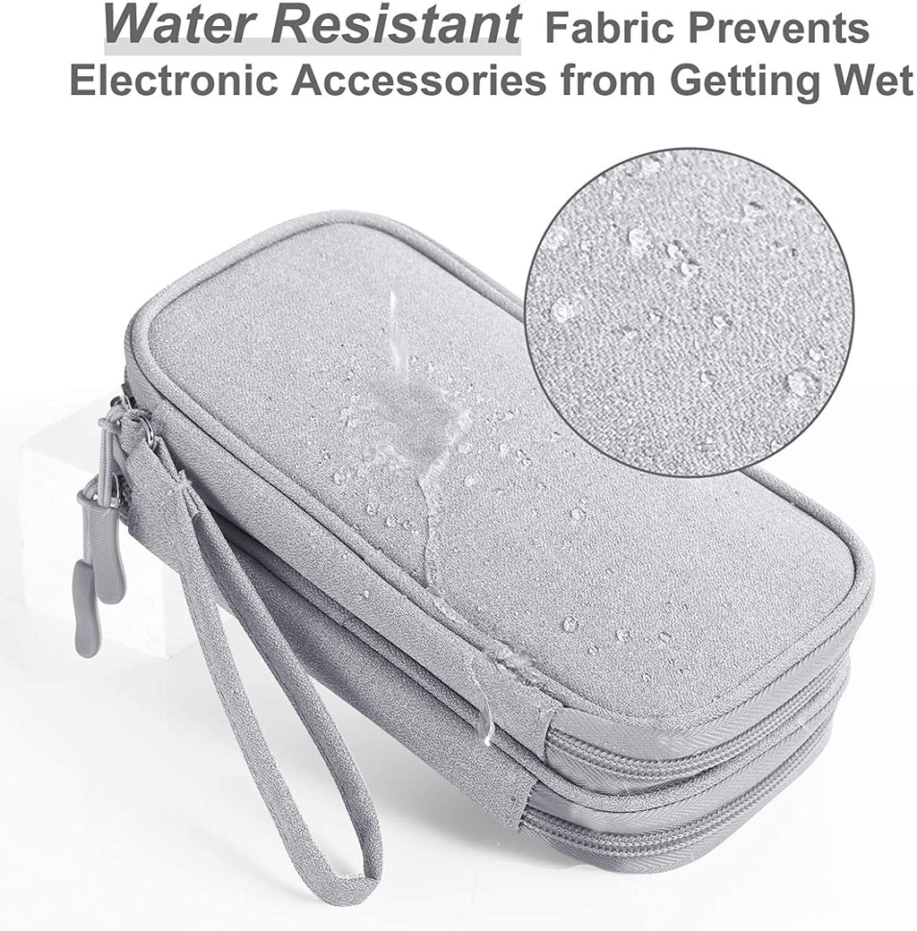 Compact Light Grey Travel Electronics Organizer Bag M937742