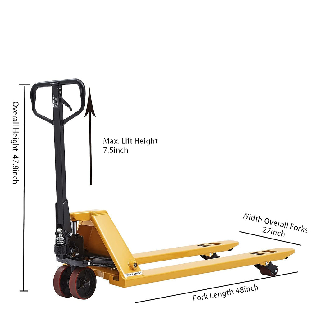 Heavy Duty Pallet Jack/Truck 7700lbs Capacity 48" L×27" W Z3156