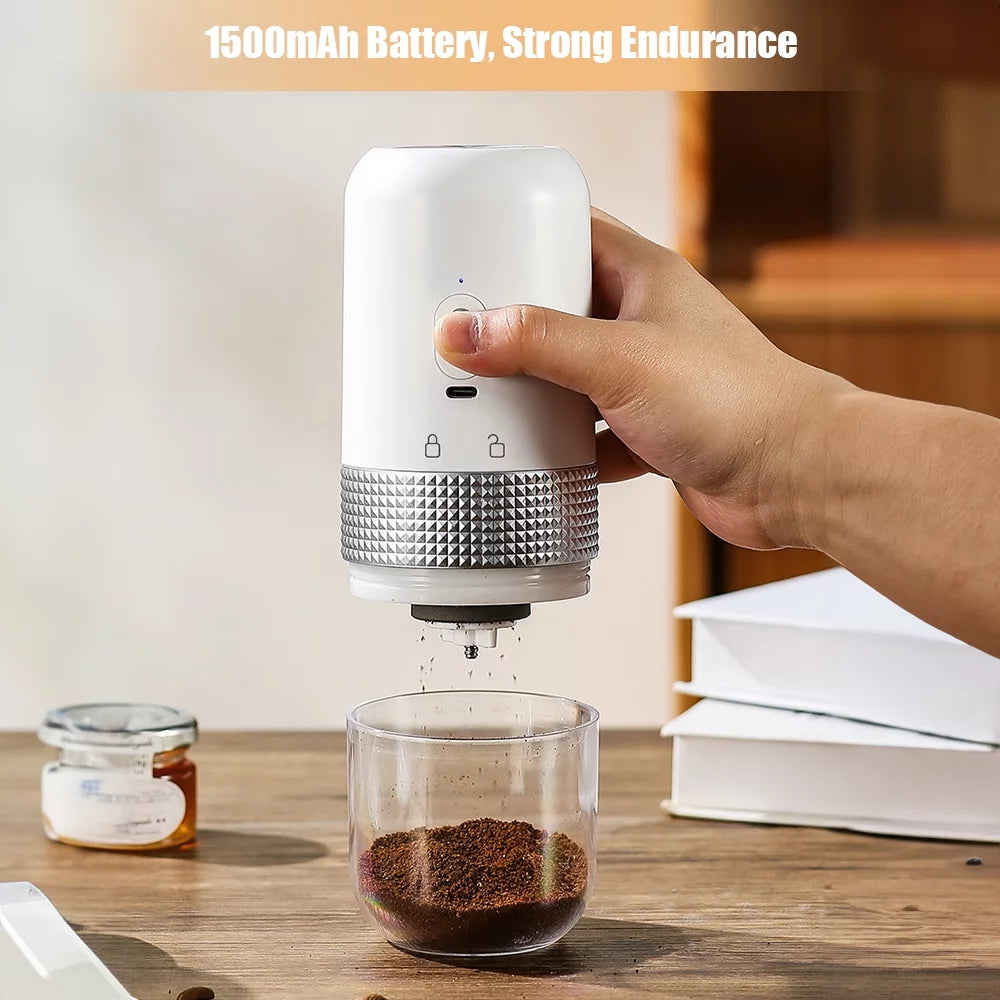 Portable Electric Burr Coffee Grinder 13W 200ml USB Rechargeable Adjustable D716508
