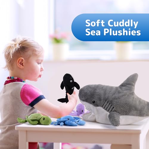 Plush Toy Shark Stuffed Animal with 5 Sea Animals B908