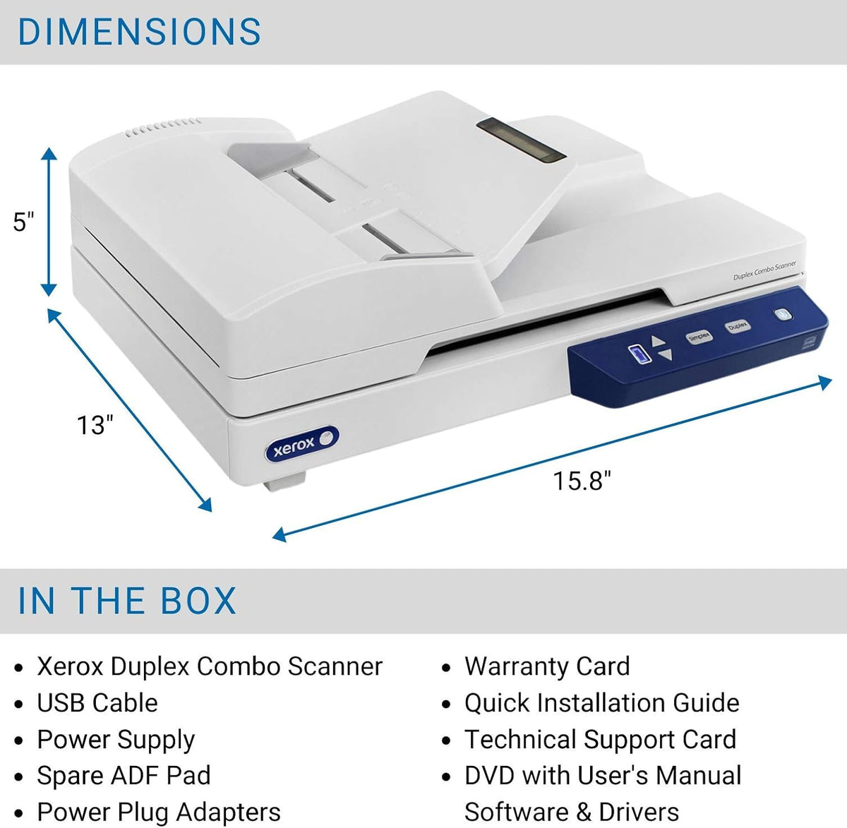 Duplex Flatbed Document Scanner with Automatic Document Feeder C361498
