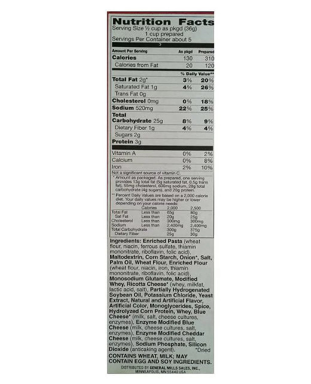 4.8 oz Box Deluxe Cheesesteak Pasta & Sauce Mix, Quantity of 12 F810934