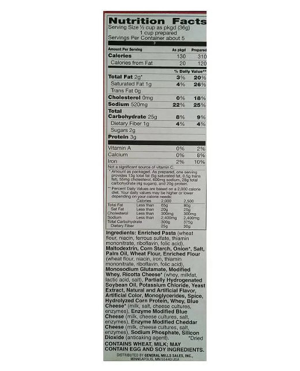 4.8 oz Box Deluxe Cheesesteak Pasta & Sauce Mix, Quantity of 12 F810934