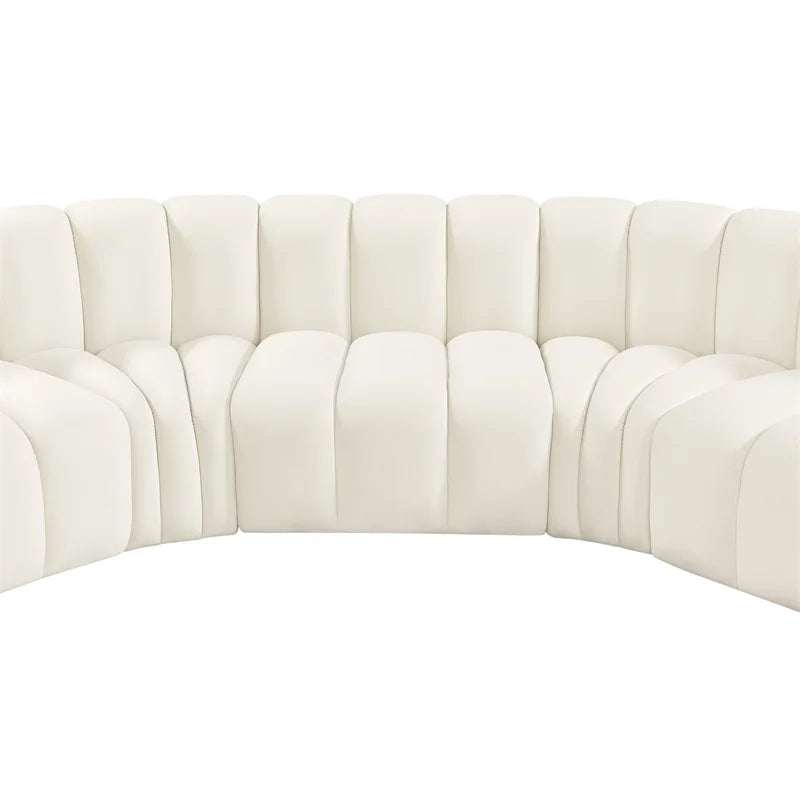 Cream Velvet Modular Sofa Y35305