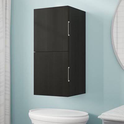 Black Wood Linen Cabinet I10449