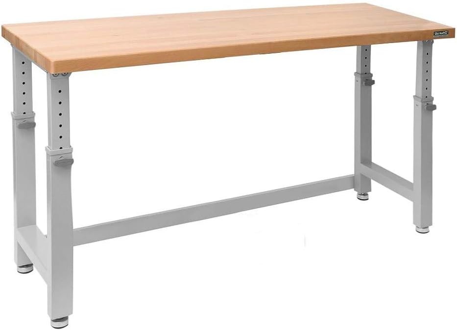 72" W X 25" D Wood Top Height Adjustable Workbench 2000 Lb Capacity Z738