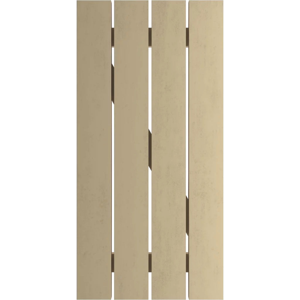 Primed Tan Faux Wood Shutters E340508