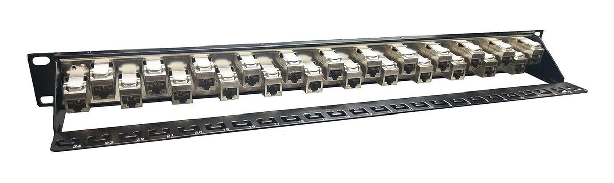 24 Port Tool-Less Feed Through Patch Panel E6863