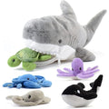 Plush Toy Shark Stuffed Animal with 5 Sea Animals B908