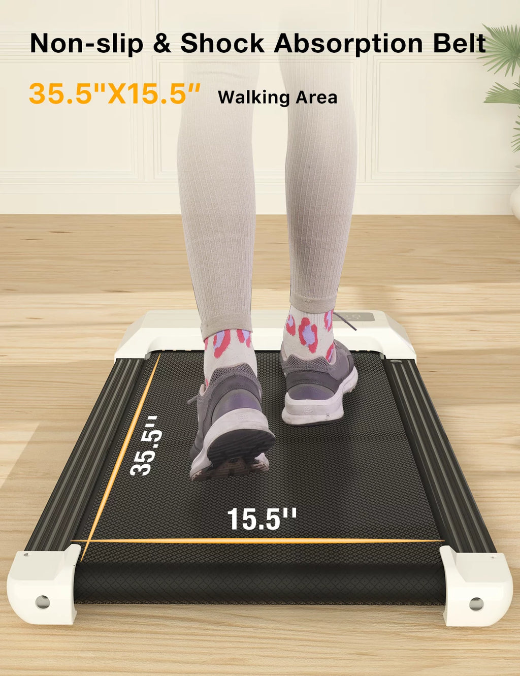 2.5Hp Walking Pad Under Desk Treadmill with Remote Control and LED Display M2463