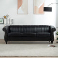 3 Seater Faux Leather Sofa with Rolled Arms V653336