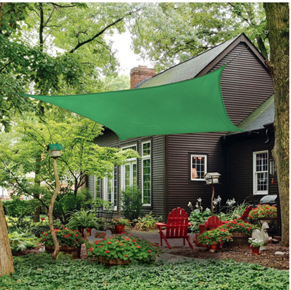 Green 12ft Quadrilateral Sun Shade Sail K101979
