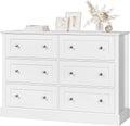 White 6 Drawer Double Dresser I5403