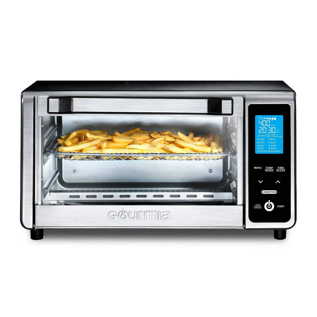 4-Slice Toaster Oven Air Fryer Stainless Steel Gray T64298