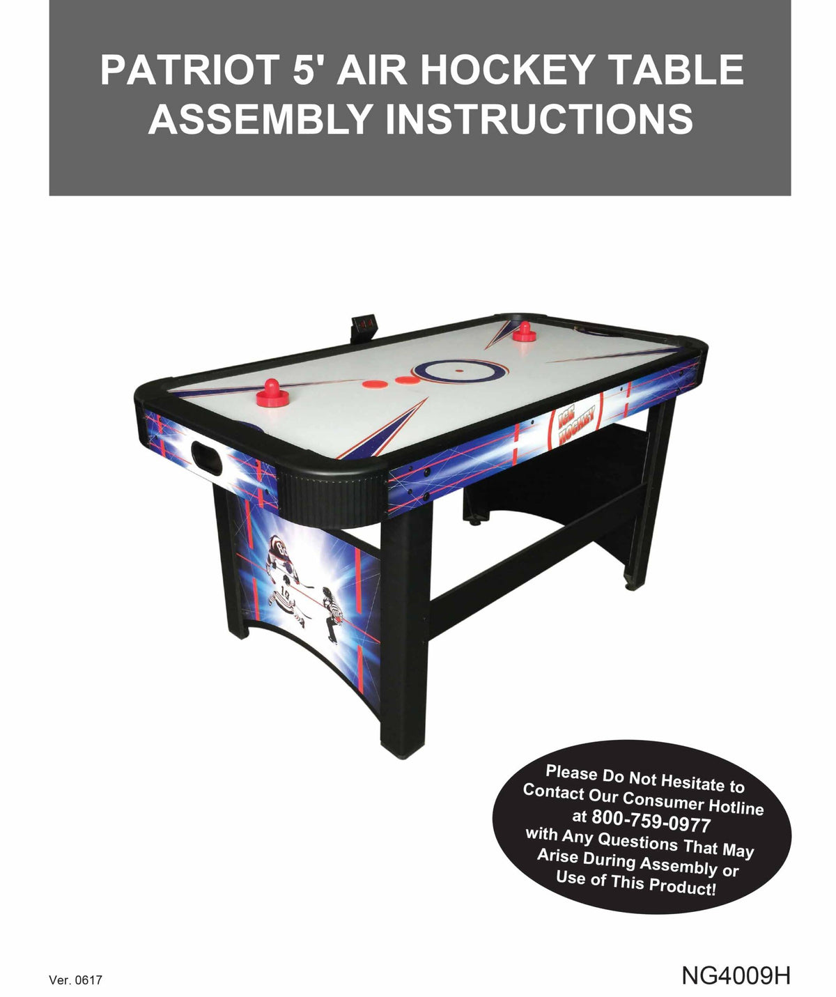 4 ft. Air Hockey Table U77334