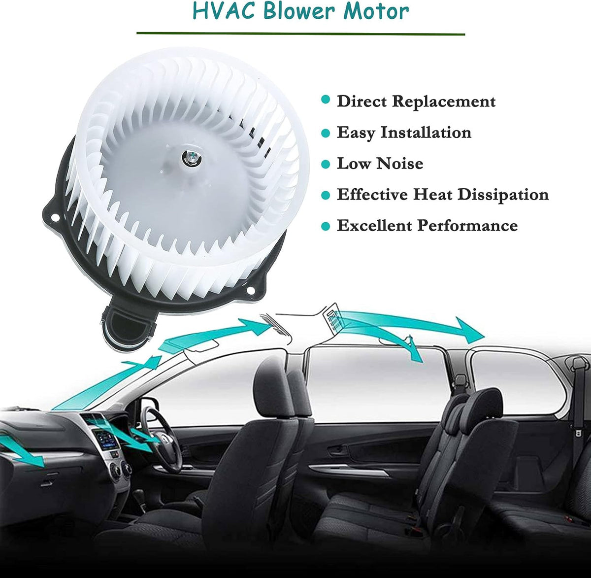 A/C Heater Blower Motor Fan Assembly Pack of 2 C681