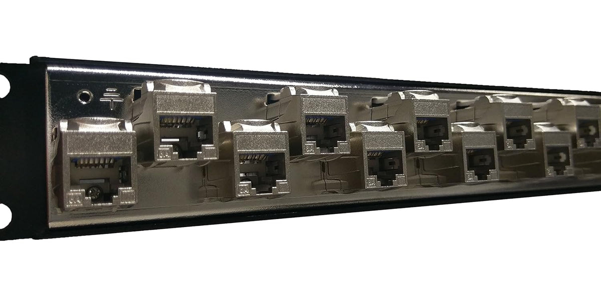 24 Port Tool-Less Feed Through Patch Panel E6863