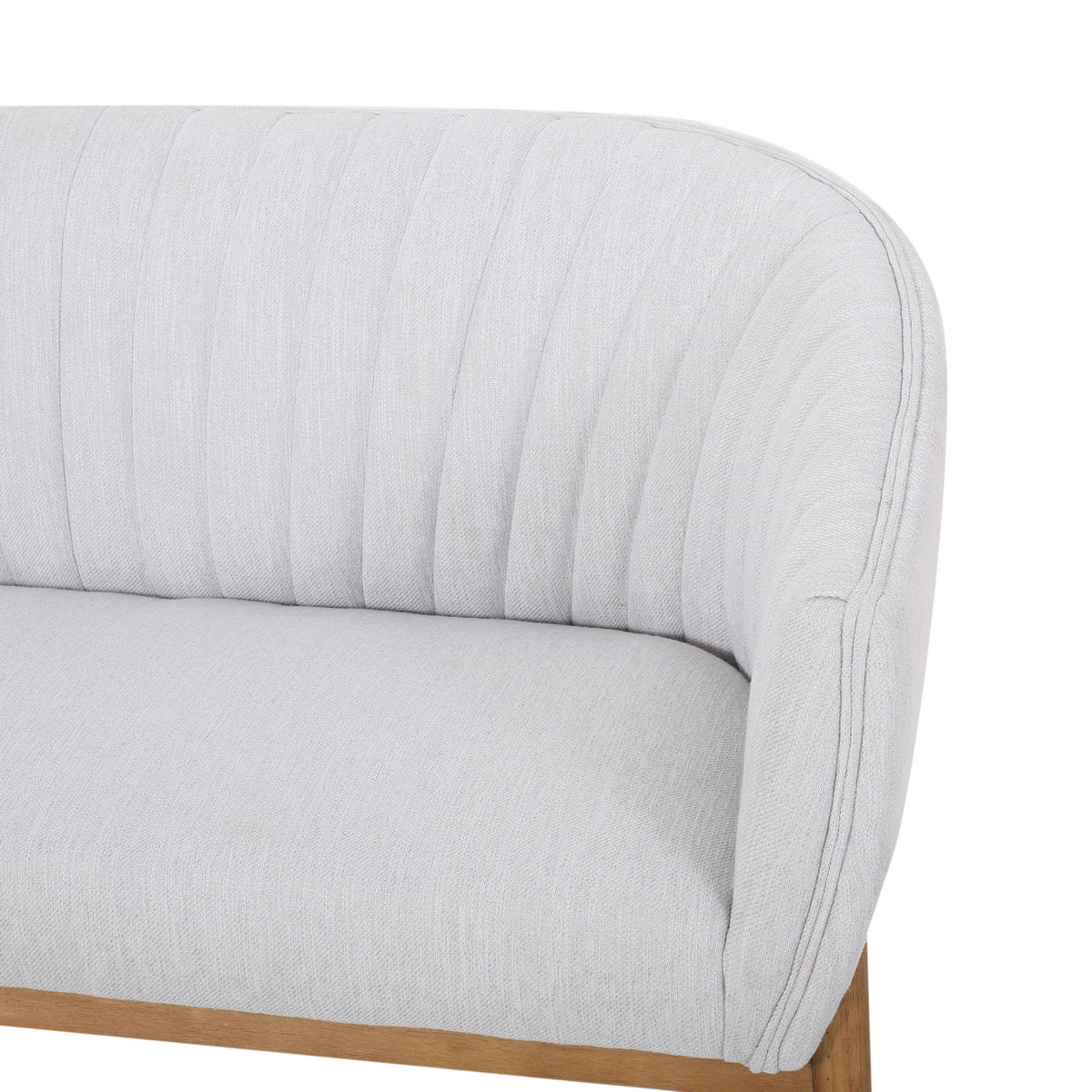 Mid-Century Upholstered Fabric Loveseat S291