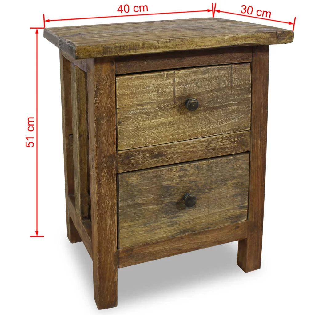 Solid Reclaimed Wood Nightstand X551978