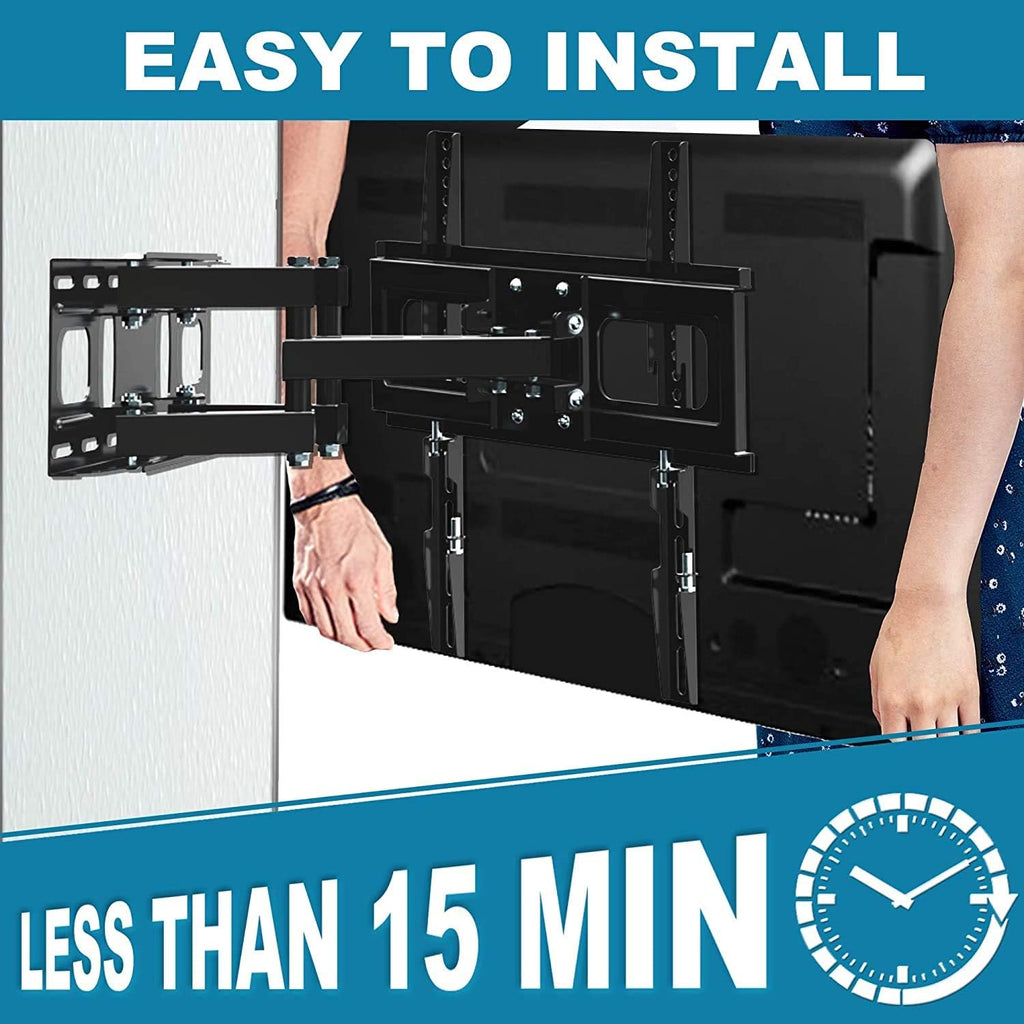 Full Motion TV Wall Mount for 37-75 Inch LED Flat Curved TVs, Max VESA 600x400mm, Holds 121 LBS, Pack of 2 A770