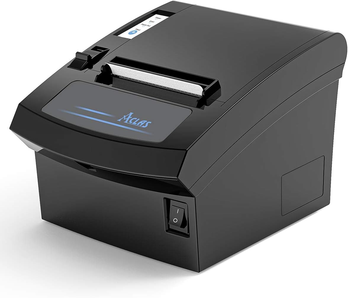 Thermal Receipt Printer 80mm with Auto Cutter Cash Drawer ESC/POS USB + D9 Serial Port B2000