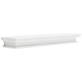 Modern Wood Extra Long Floating Wall Shelf in Pure White V45521