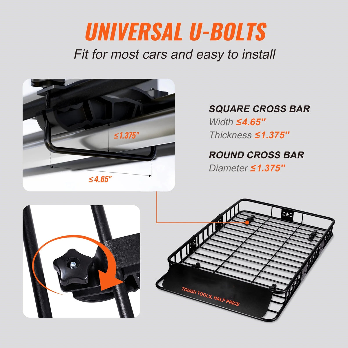 Roof Rack Cargo Basket 200 lbs 64"x39"x6" G7500