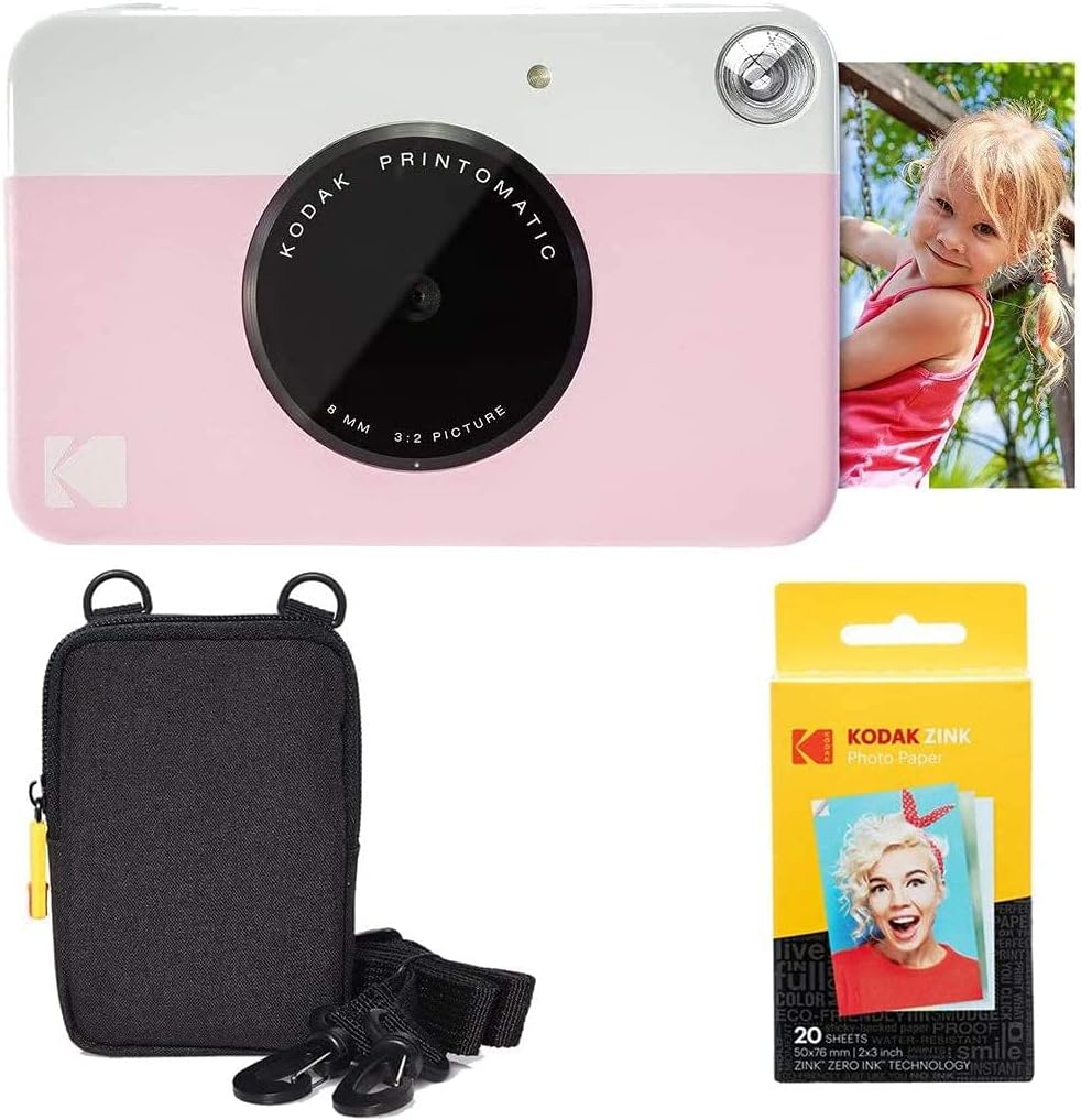 Grey Instant Camera with Zink Paper and Case X675258