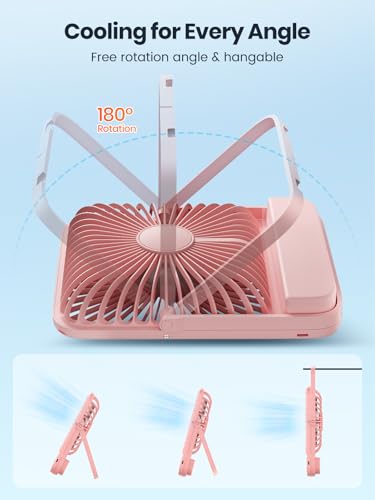 10000mAh Portable Travel Fan 7-inch Mini Desk Fan V8172