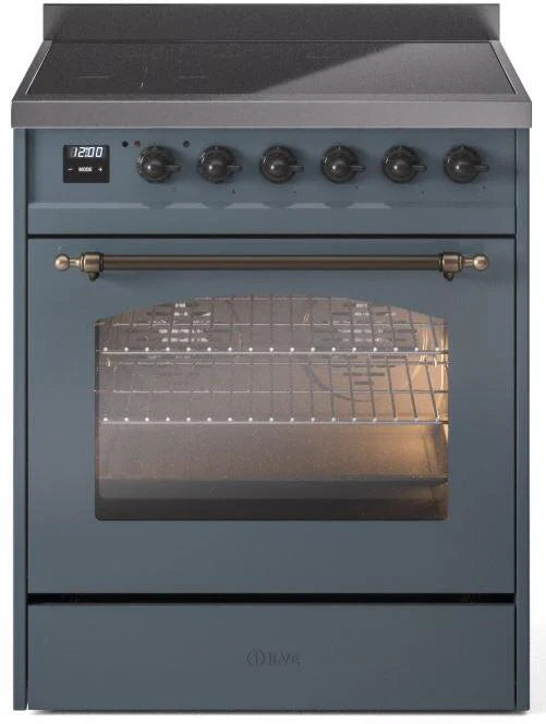 Blue Grey Induction Range with Electric Oven H29820