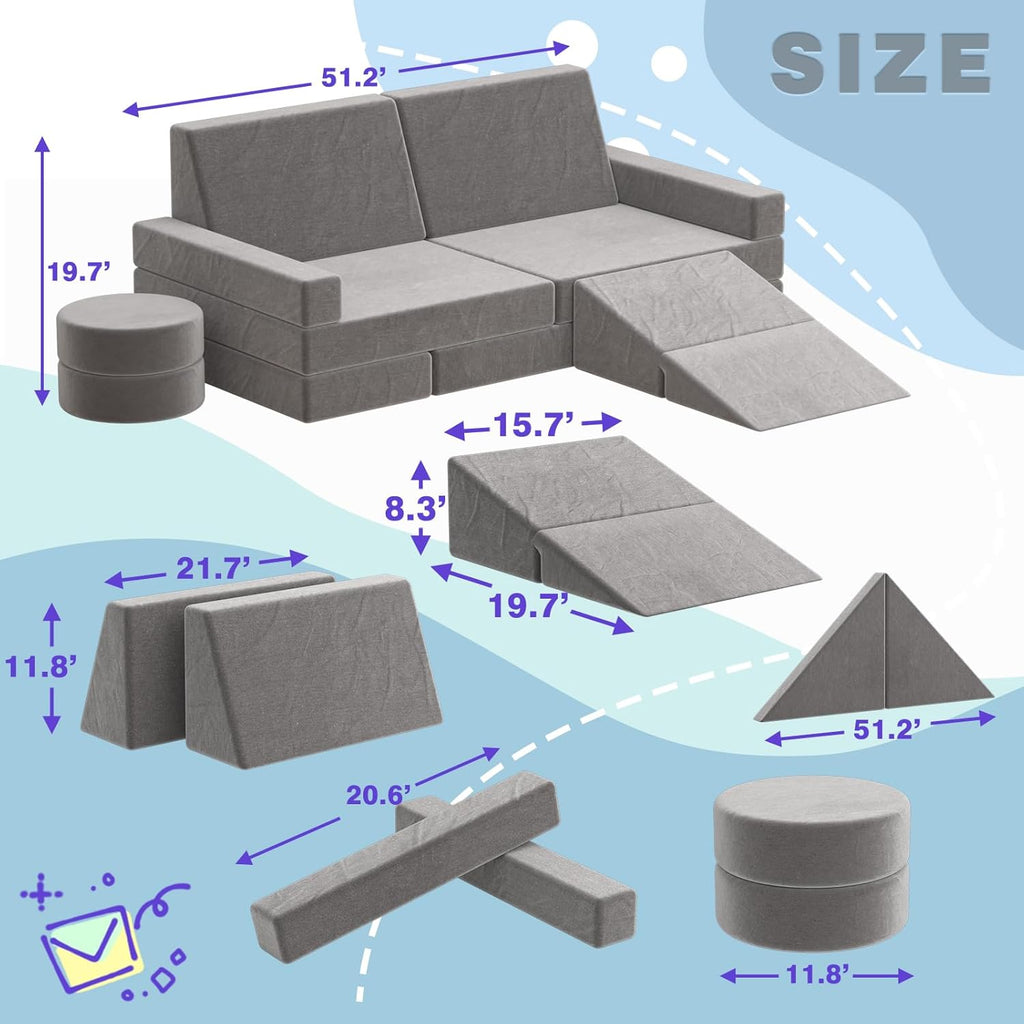 15PCS Modular Kids Play Couch G976