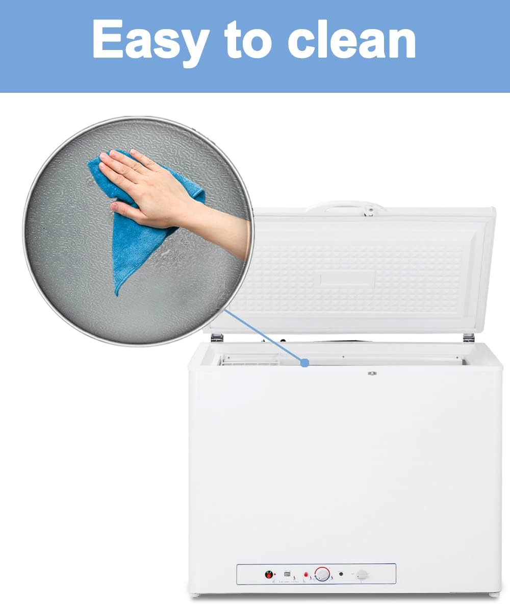 White Propane Freezer 7 Cu.Ft with Lock E5952