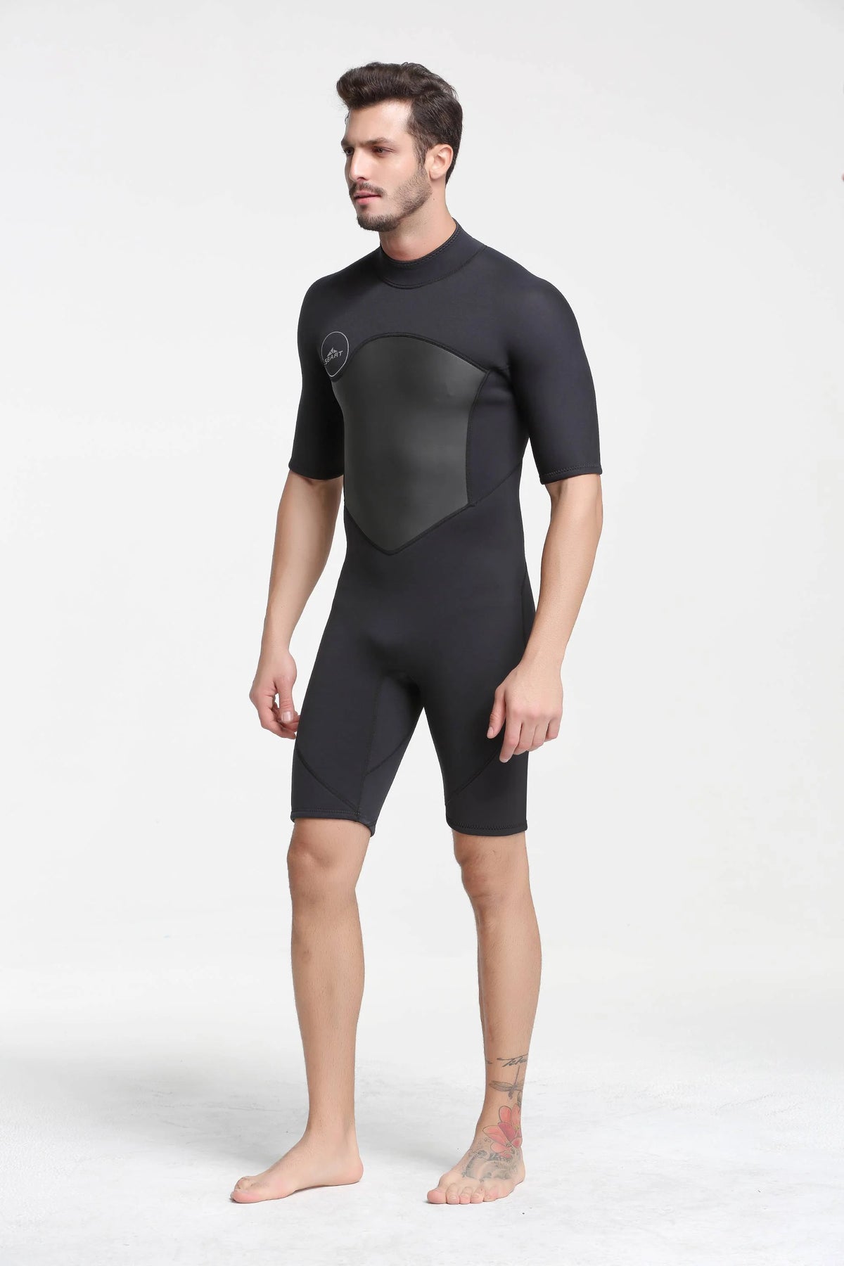 Mens 2mm Shorty Wetsuit Full Body Front Zip Diving Suit F755