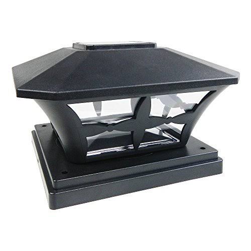 Black 4 Pack Solar LED Post Cap Light W759038