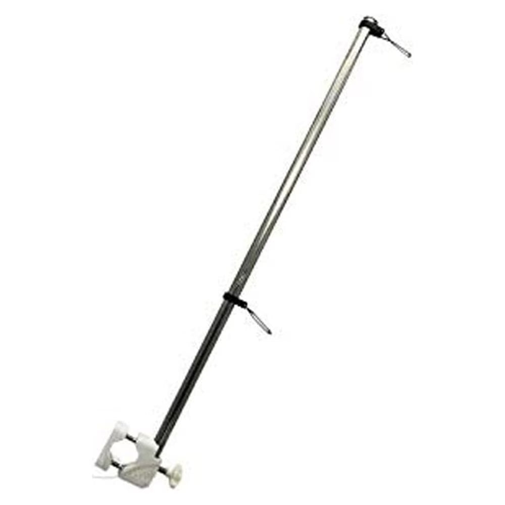 21" Stainless Steel Rail Mounted Flag Staff with Black Plastic Flag Pole Base for Boat Yacht D435