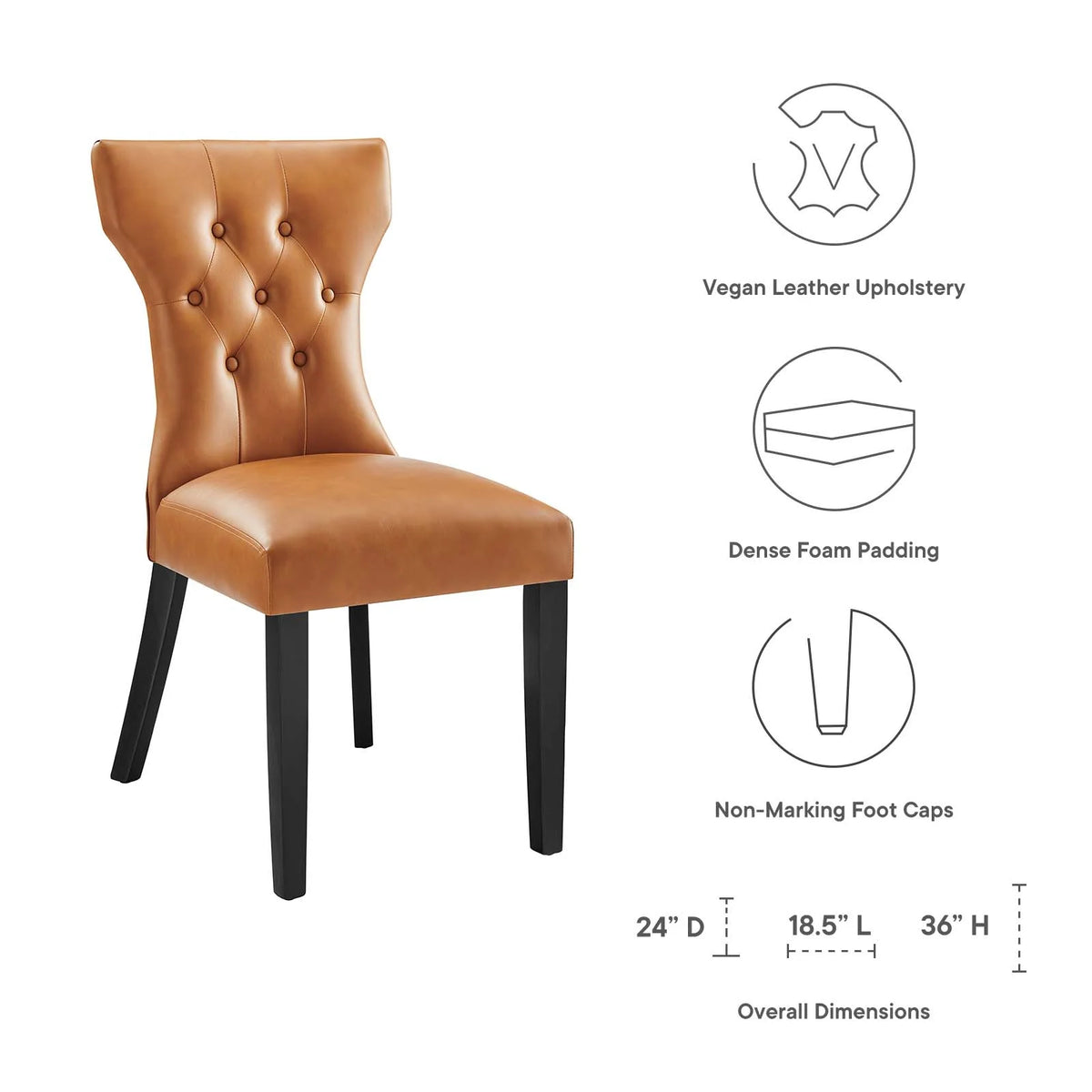 Tan Vinyl Side Chair C809618