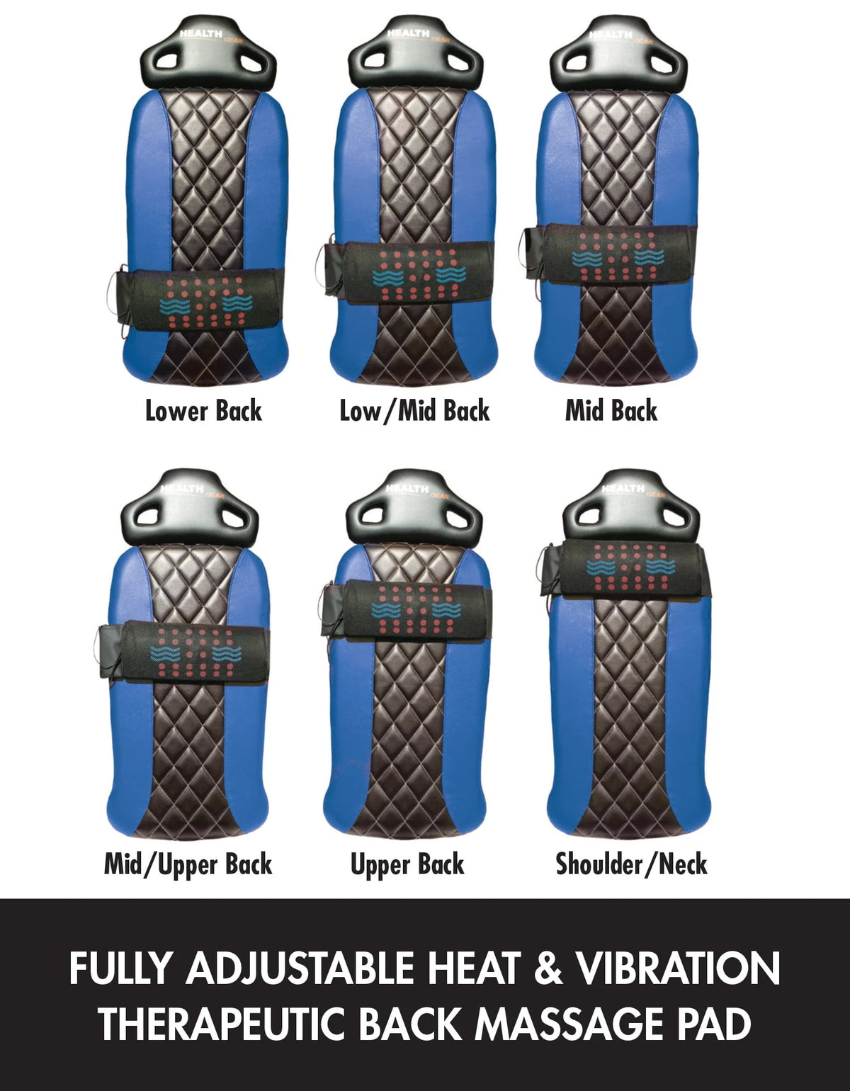 Blue Heat and Vibration Massage Inversion Table R271502