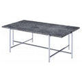 Chrome Faux Marble Rectangular Coffee Table Q841014