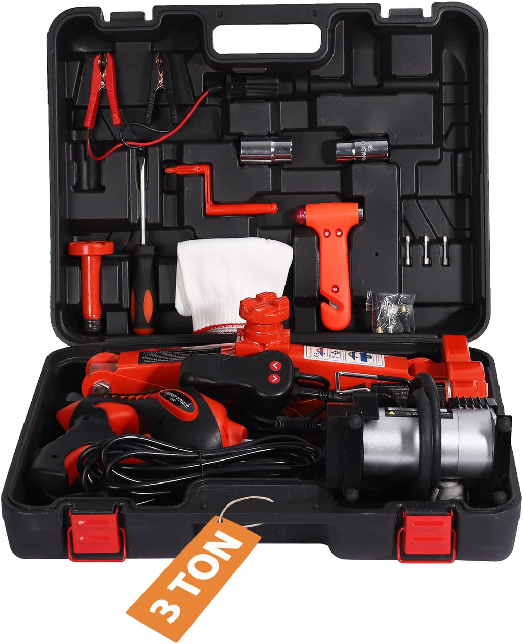 5 Ton 12V Electric Car Jack with Impact Wrench B9675