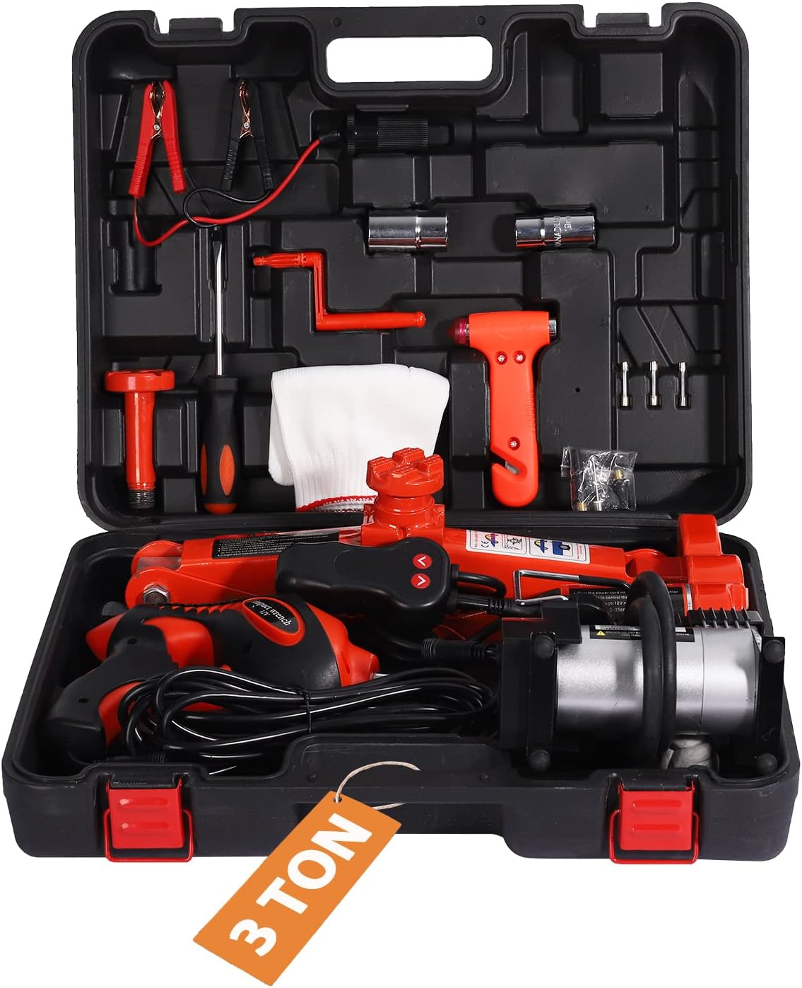 5 Ton 12V Electric Car Jack with Impact Wrench B9675