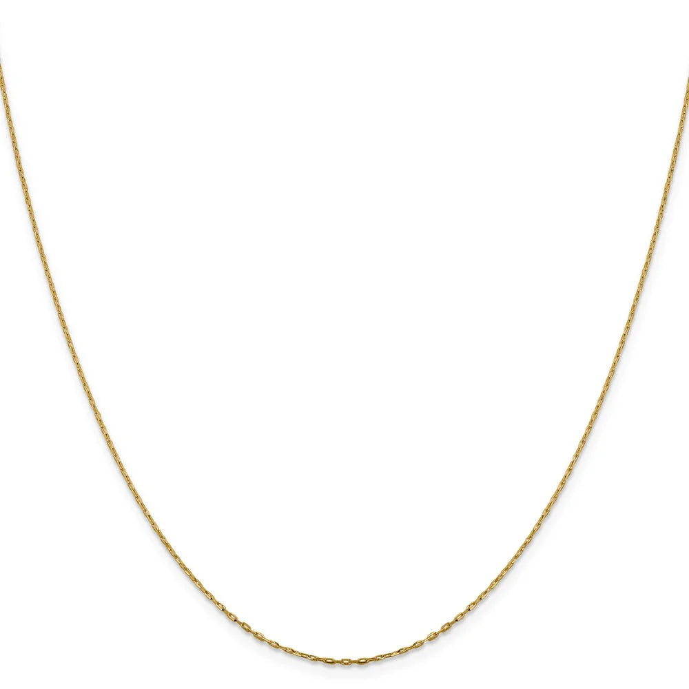14kt Yellow Gold 18 inch Diamond Cut Cable Chain F65620