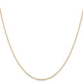 14kt Yellow Gold 18 inch Diamond Cut Cable Chain F65620