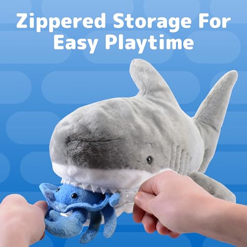Plush Toy Shark Stuffed Animal with 5 Sea Animals B908