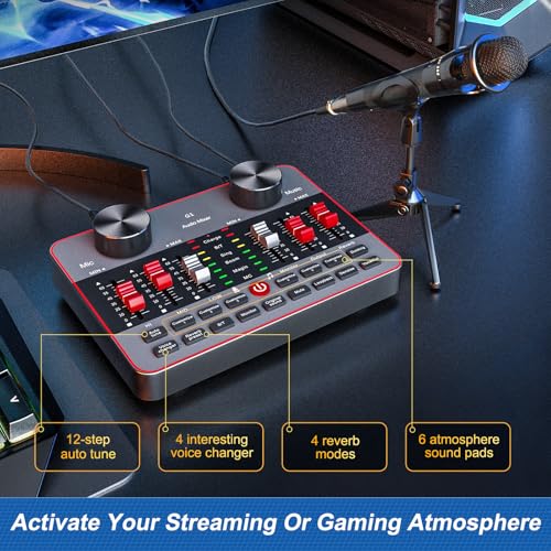 Audio Mixer Sound Card Condenser Microphone E105