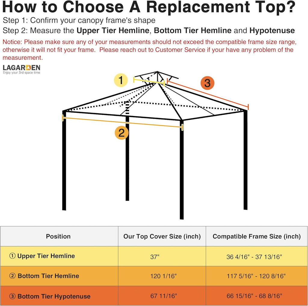 White 10'x10' Gazebo Top Replacement Mesh Net P68267